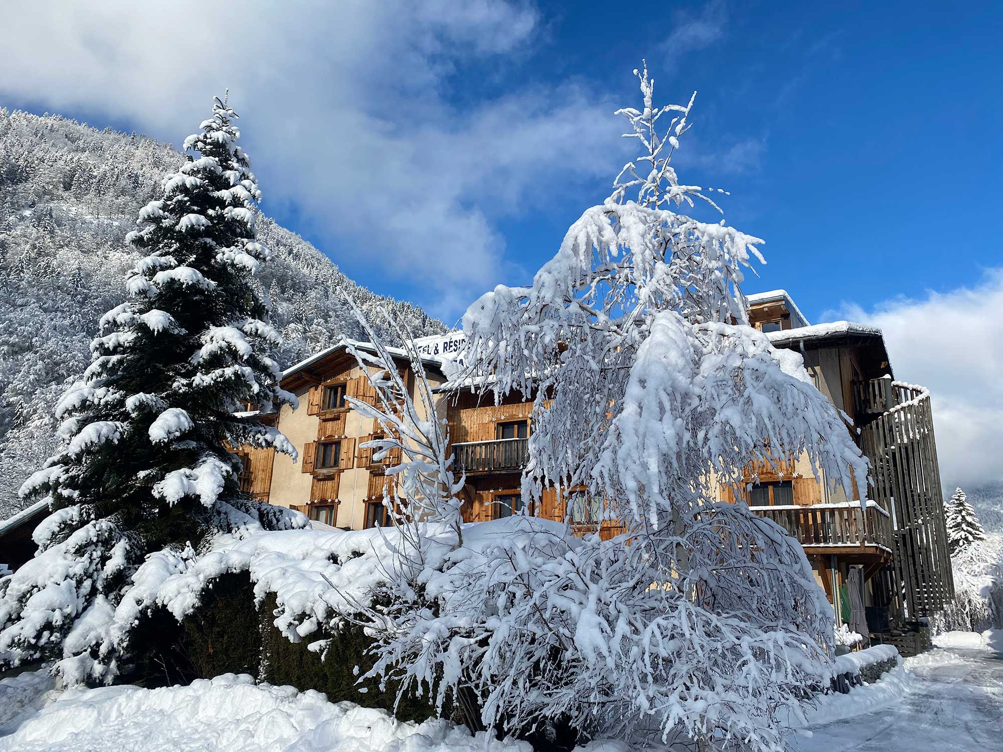 Hotel La Fontaine du Mont Blanc sous la neige